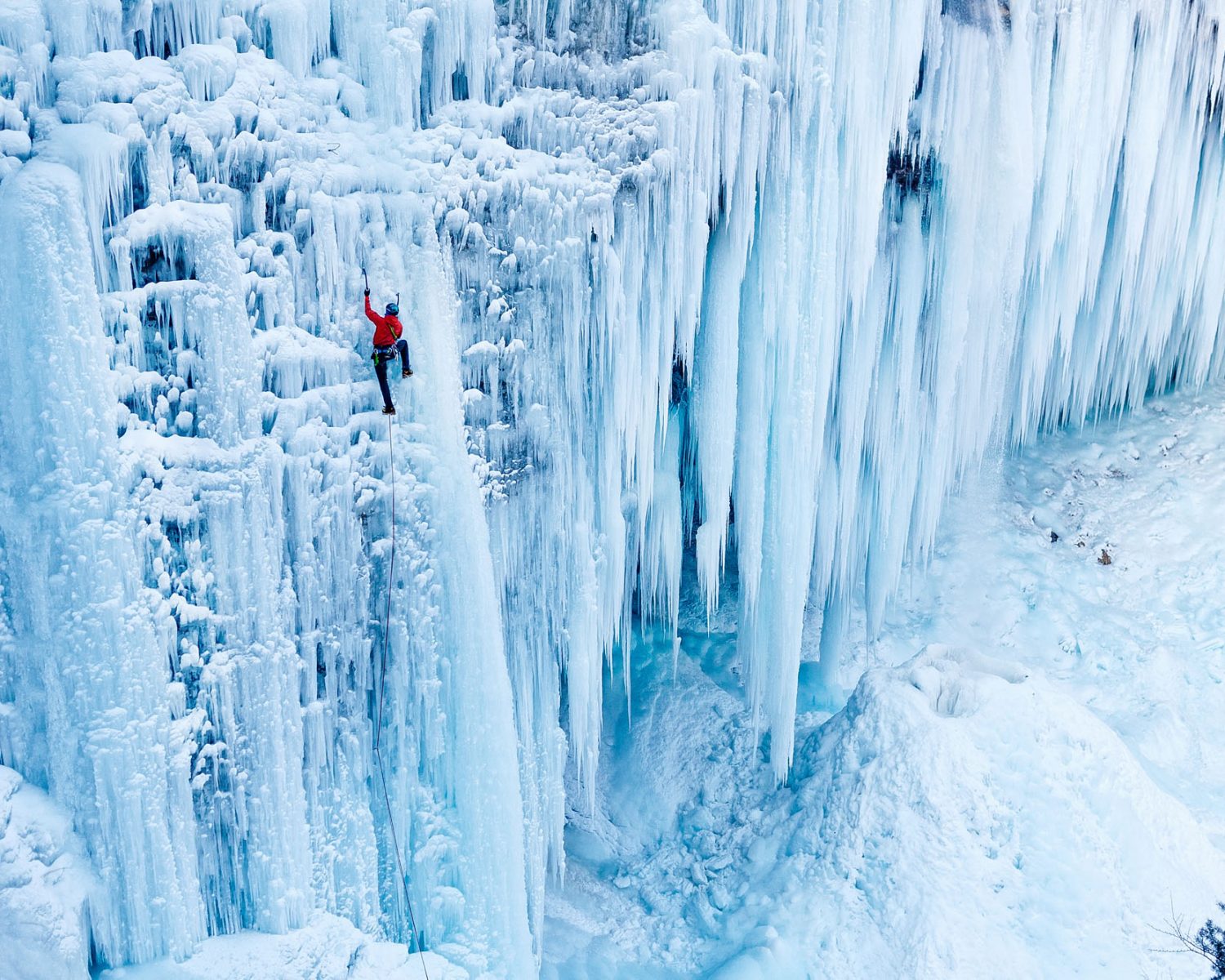 slap peričnik, ledno plezanje